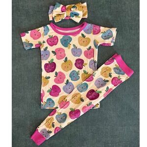 Little Sleepies Apple of my Eye 2pc 18/24 month and Bow - HSA